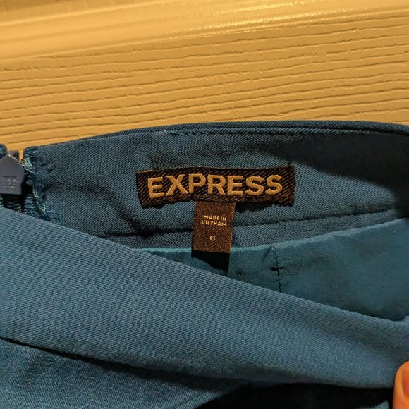 Express Peplum Royal Blue Lined Skirt Size 6 - Picture 2 of 3